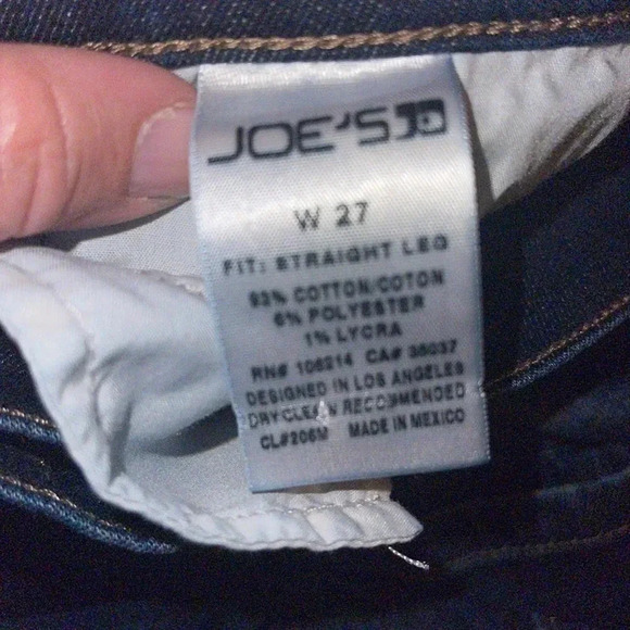 Joe’s Jeans Vintage Reserve Straight Leg Dark Wash Jeans / size 27.    O - Picture 4 of 9